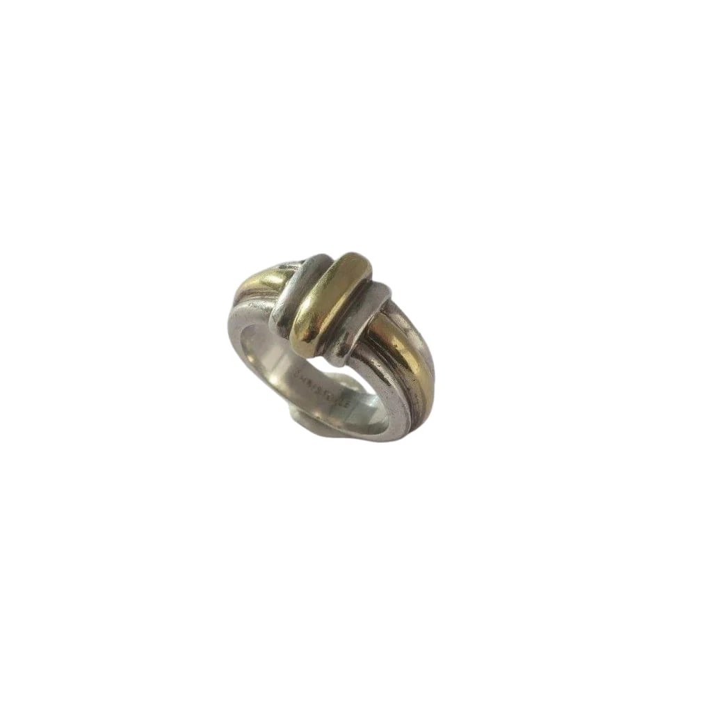 CHRISTOFLE - Bague Jonc godrons Or et Argent - Image 2