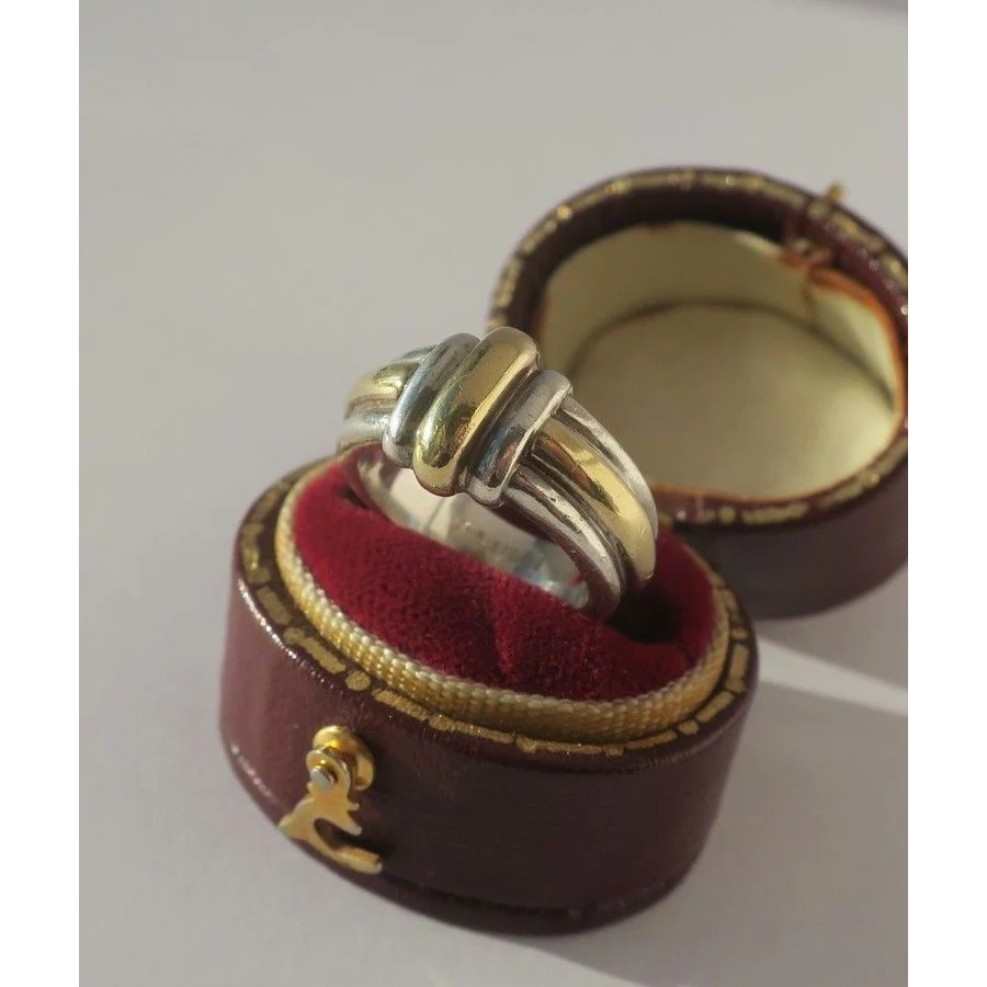 CHRISTOFLE - Bague Jonc godrons Or et Argent - Image 5