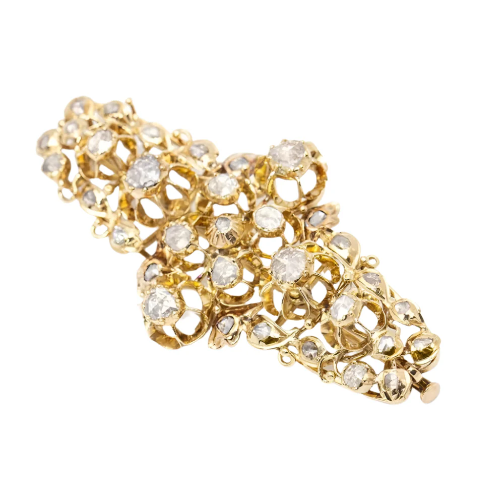 Broche Épingle en or jaune et diamants - Image 3