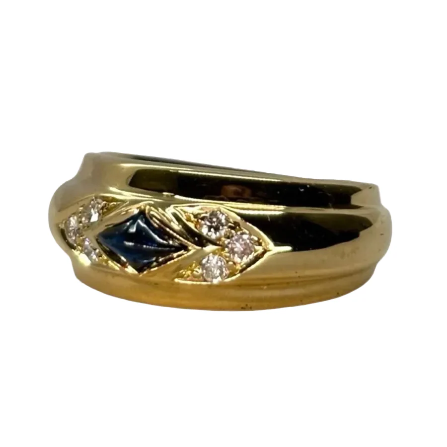 Bague CHAUMET en or jaune, saphir, et diamants - Image 3