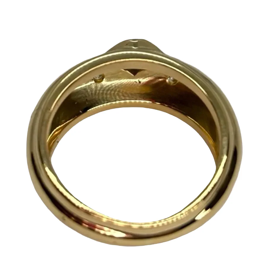 Bague CHAUMET en or jaune, saphir, et diamants - Image 4