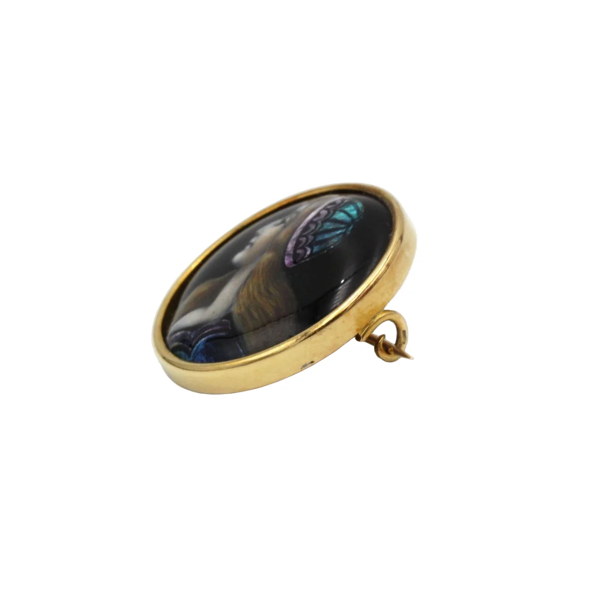 Broche Épingle en or jaune et émail - Image 3