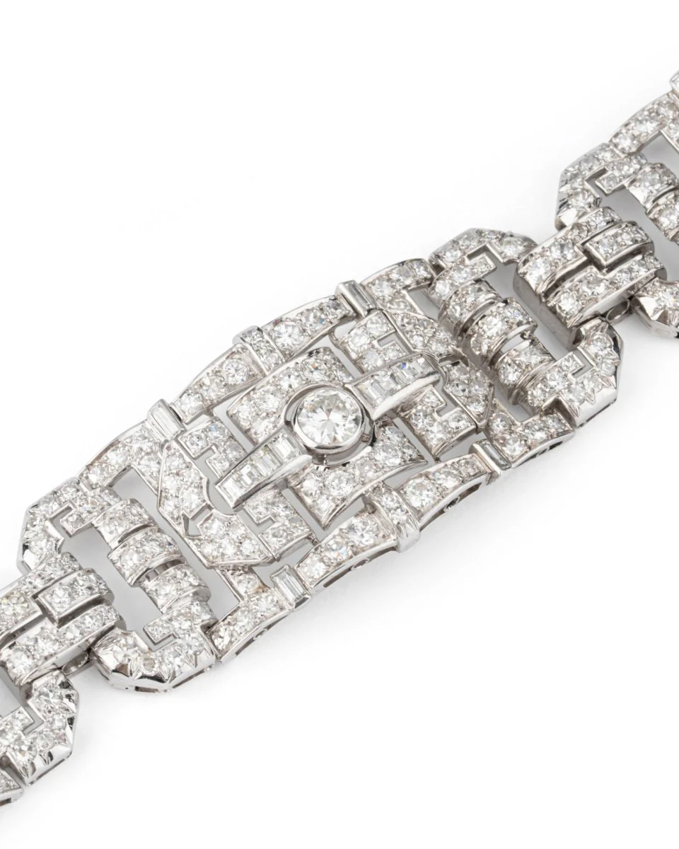 Bracelet en platine et diamants - Image 2