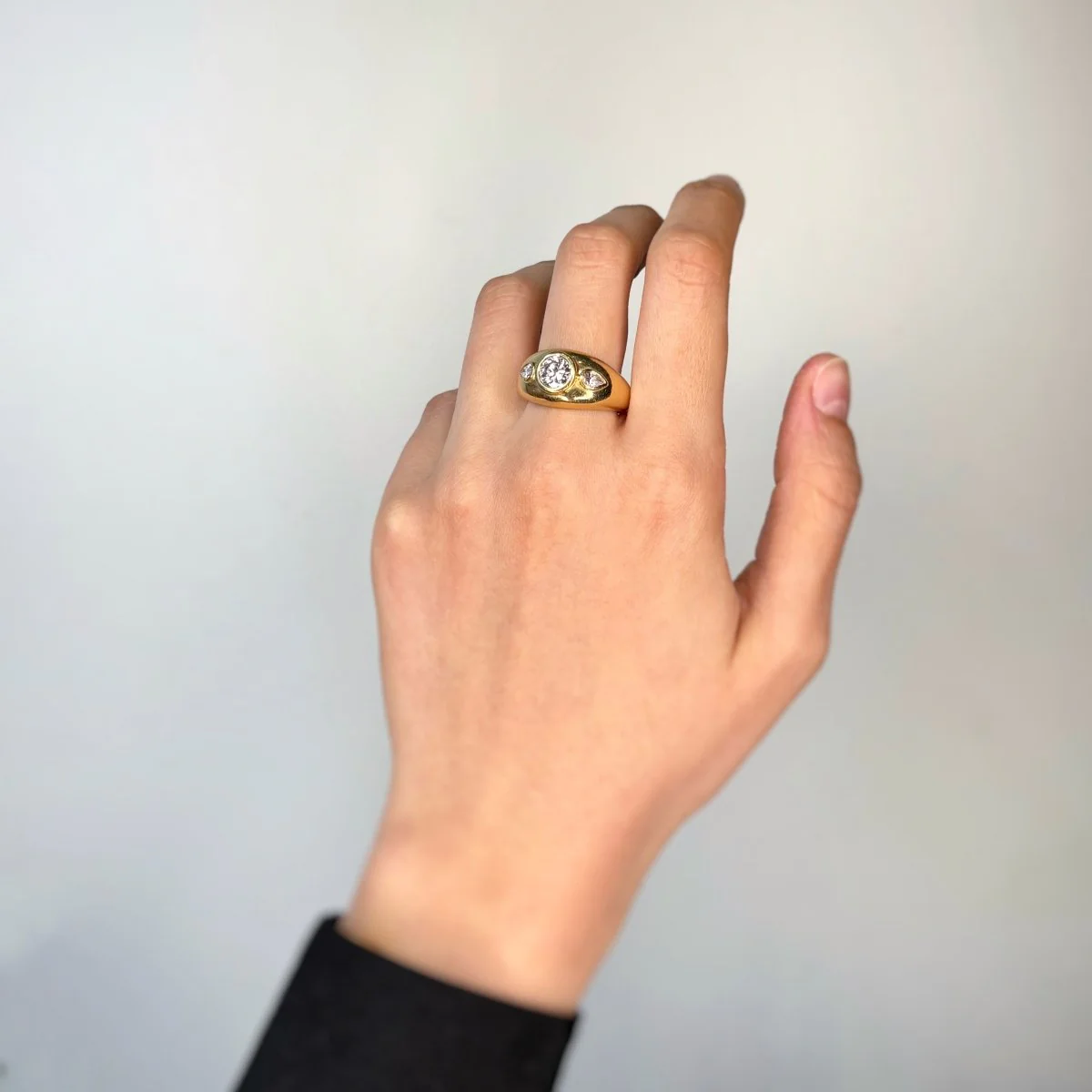 Bague Jonc - Or jaune & Diamants - Image 5