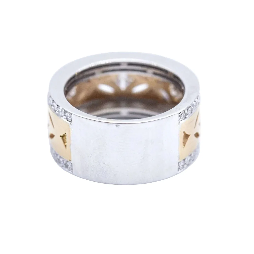 Bague Bandeau SYDNEY en or blanc, or rose et diamants - Image 3