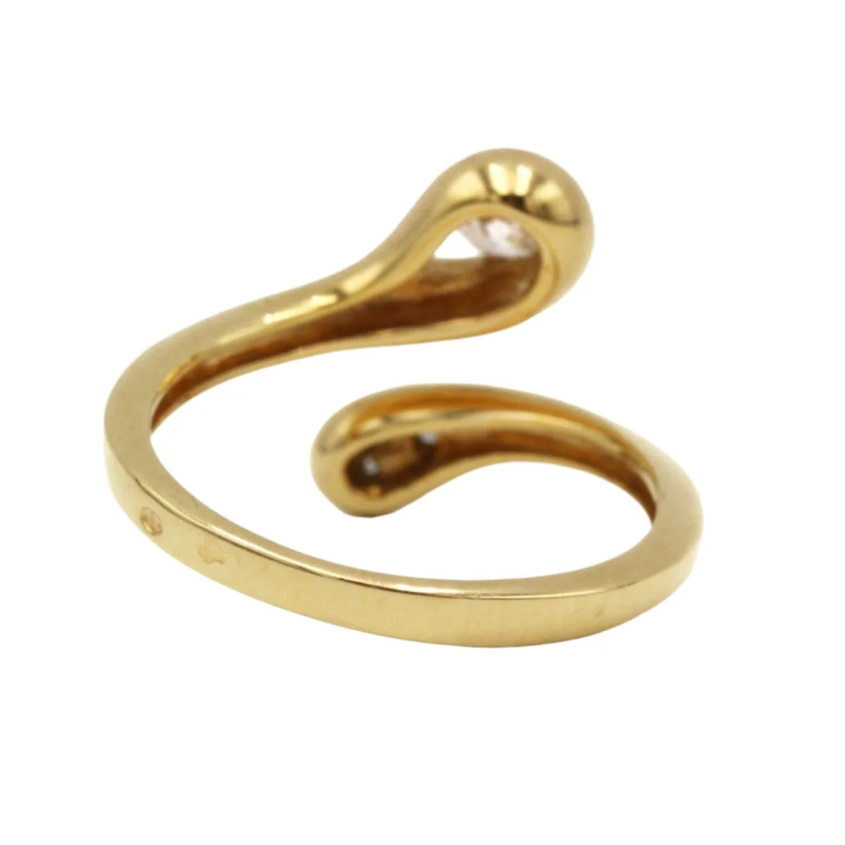 Bague Serpent en or jaune et diamants - Image 3