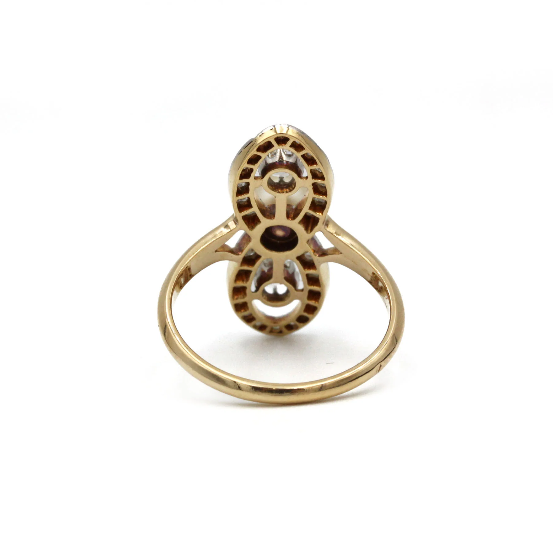 Bague XIXème - Or, perle et diamants - Image 7