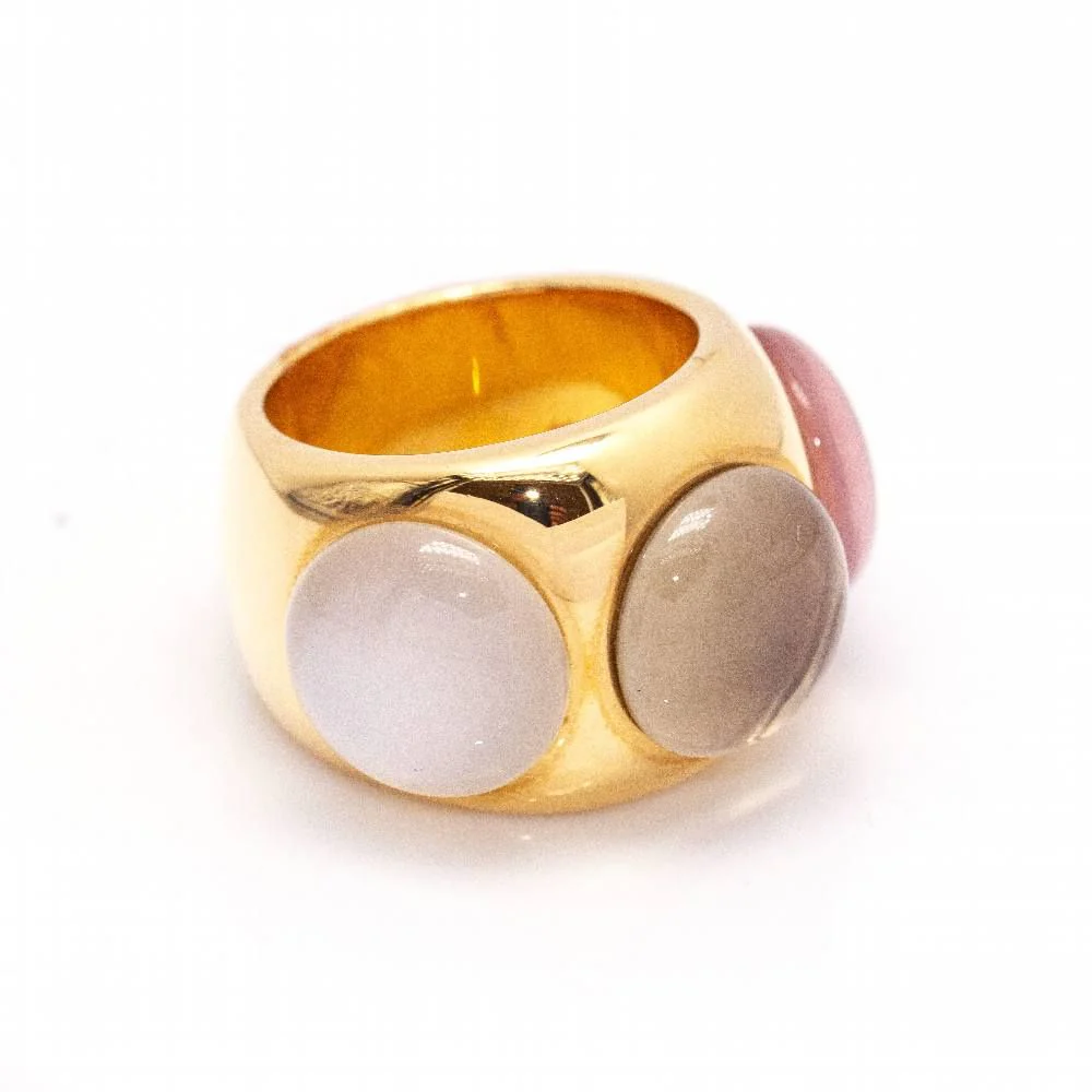 Bague QUARZ BUBBLE en or rose - Image 3