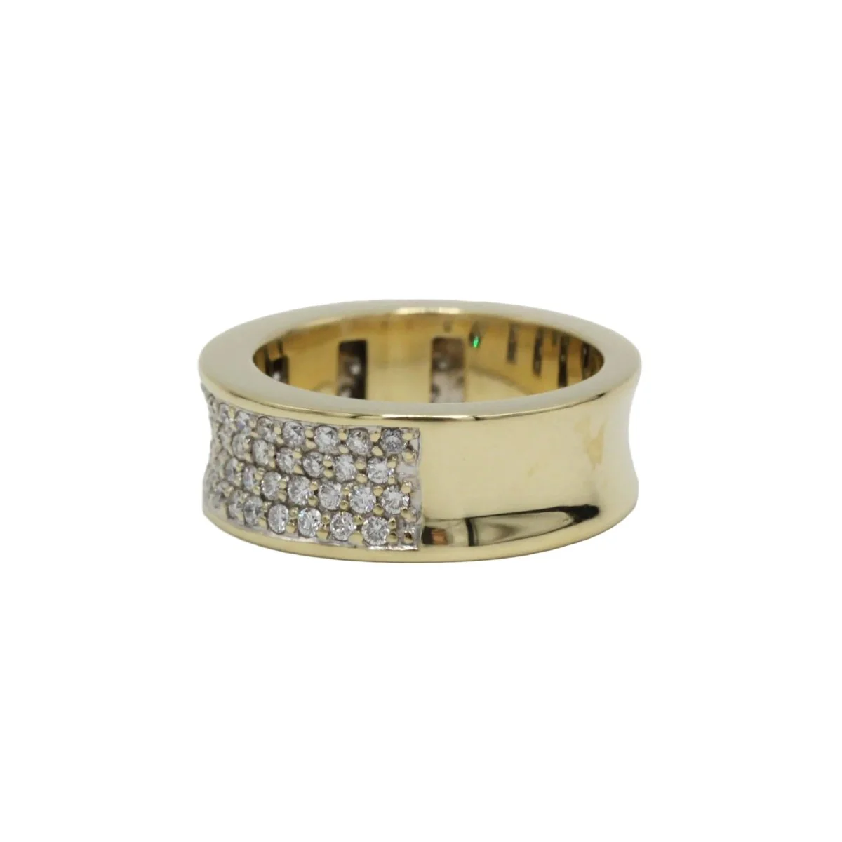 Bague Bandeau - Or jaune & Pavage Diamants - Image 2