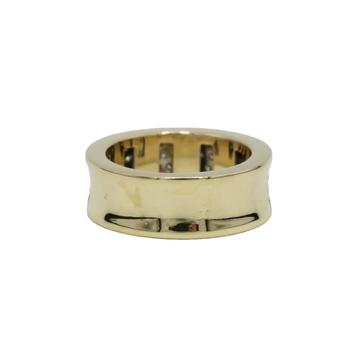 Bague Bandeau - Or jaune & Pavage Diamants - Image 3