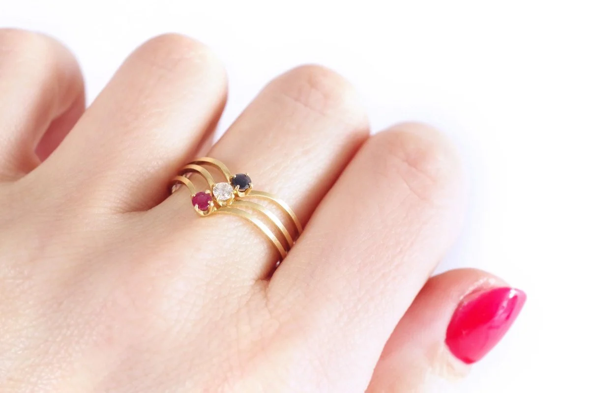 Bague patriotique bleu-blanc-rouge - Image 2