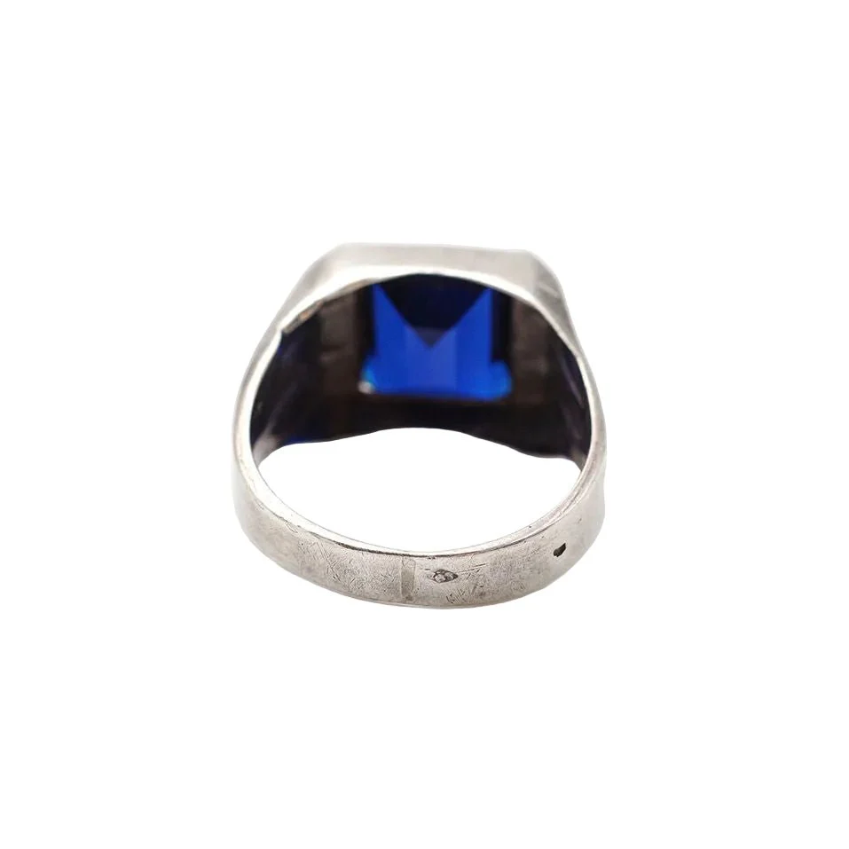 Bague Tank en argent et spinelle - Image 3