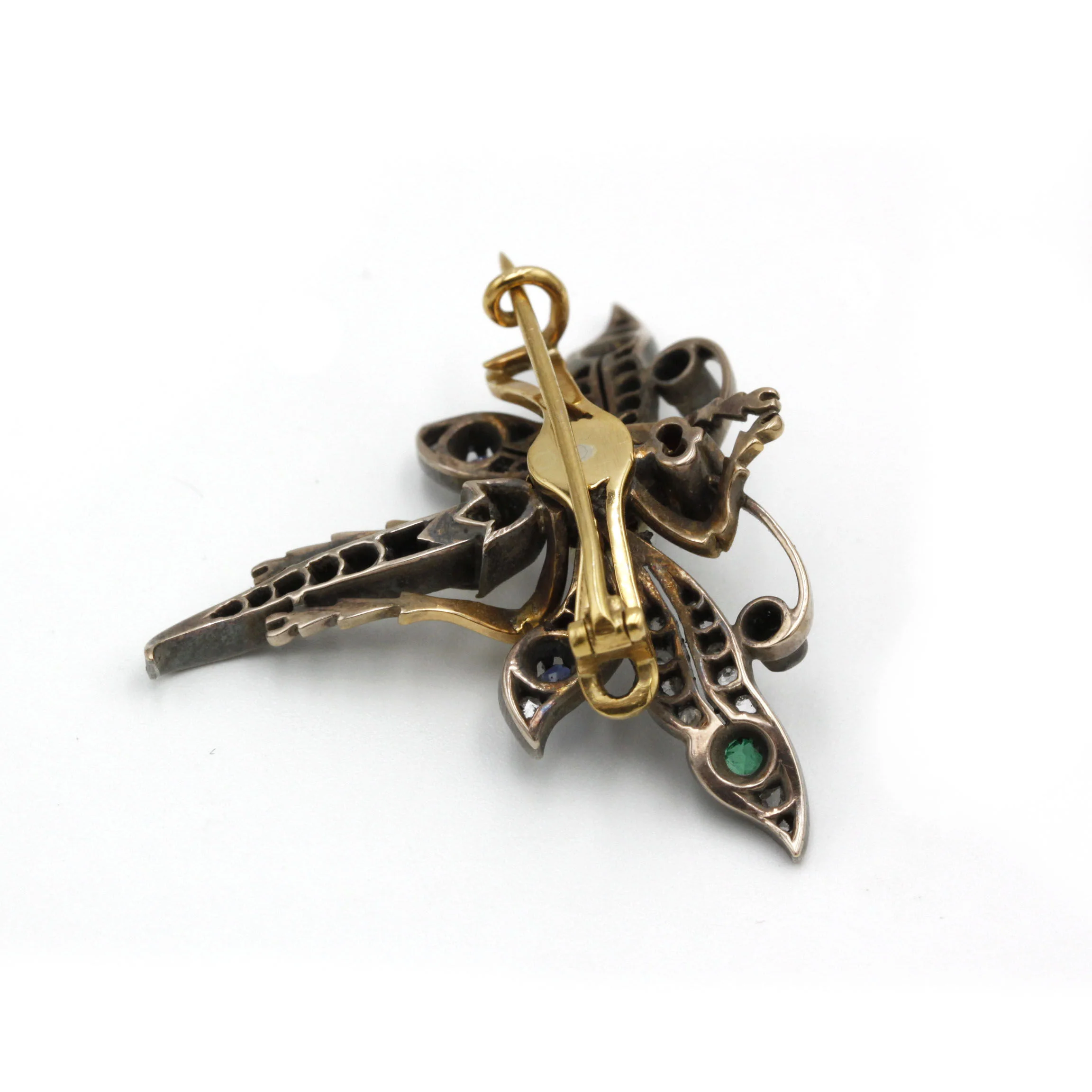 Broche Libellule XIXe - Or et argent - Image 2