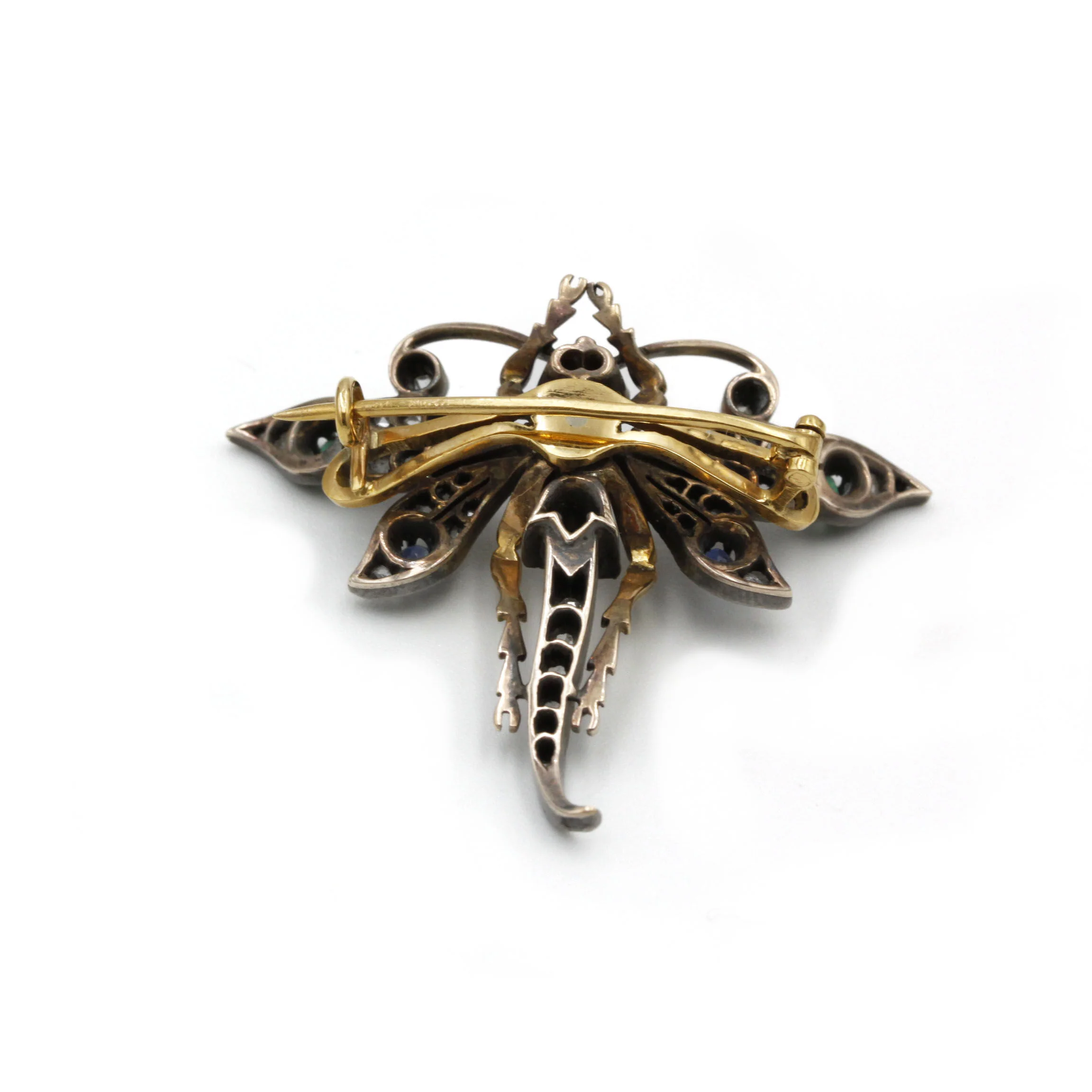 Broche Libellule XIXe - Or et argent - Image 3