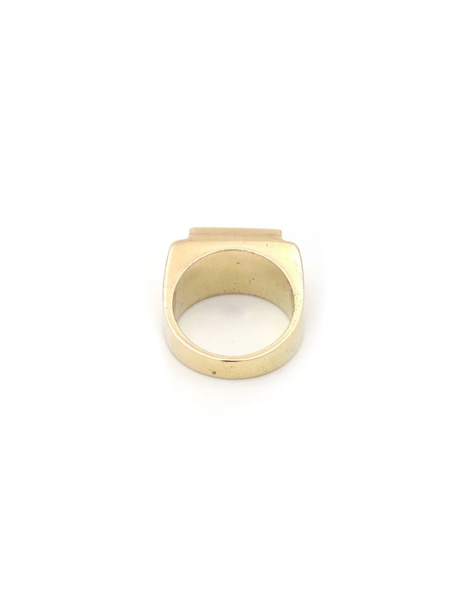 Bague Chevalière en or jaune et lapis-lazuli - Image 4