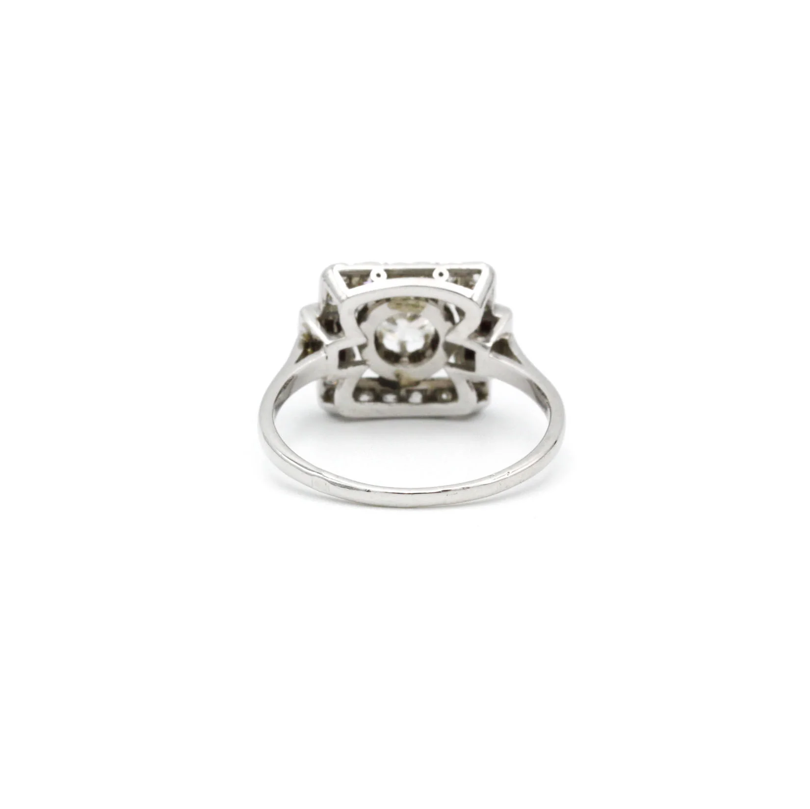 Bague Art-Déco - Platine, diamants & rubis - Image 3