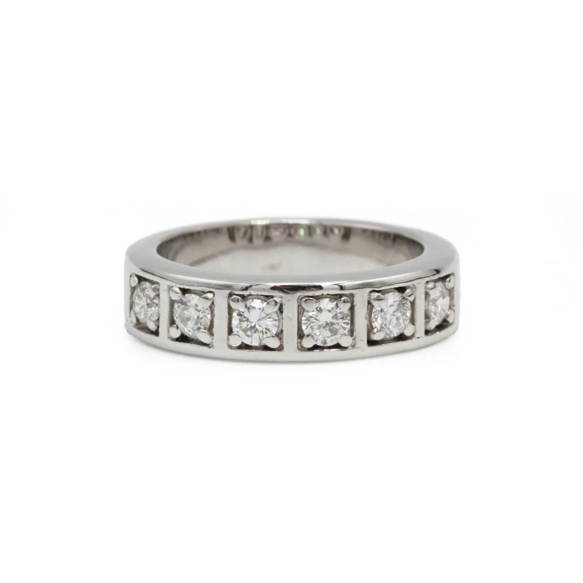 Bague Alliance en or blanc et diamants
