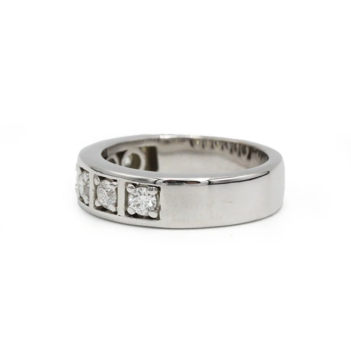 Bague Alliance en or blanc et diamants - Image 3