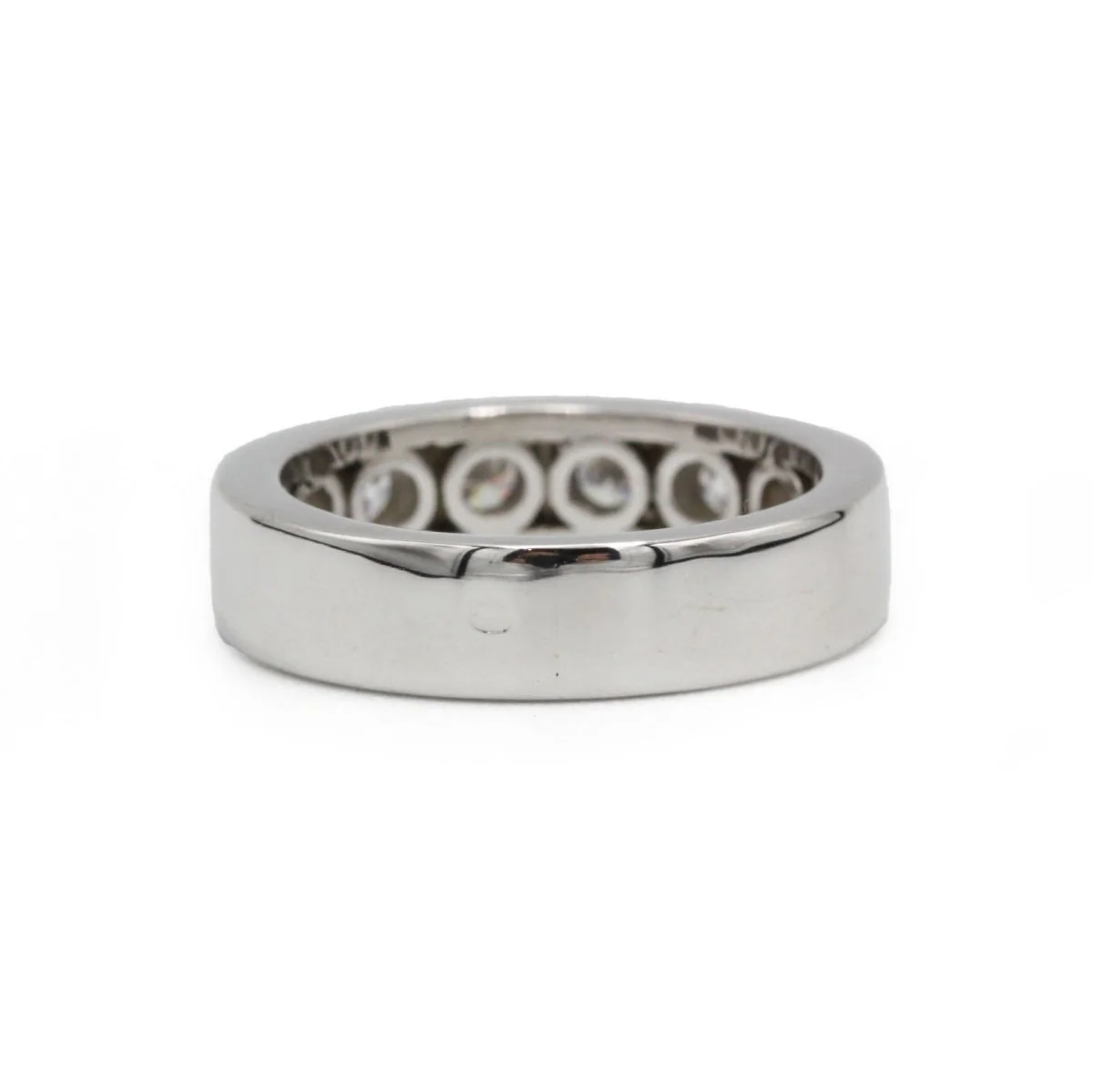 Bague Alliance en or blanc et diamants - Image 4