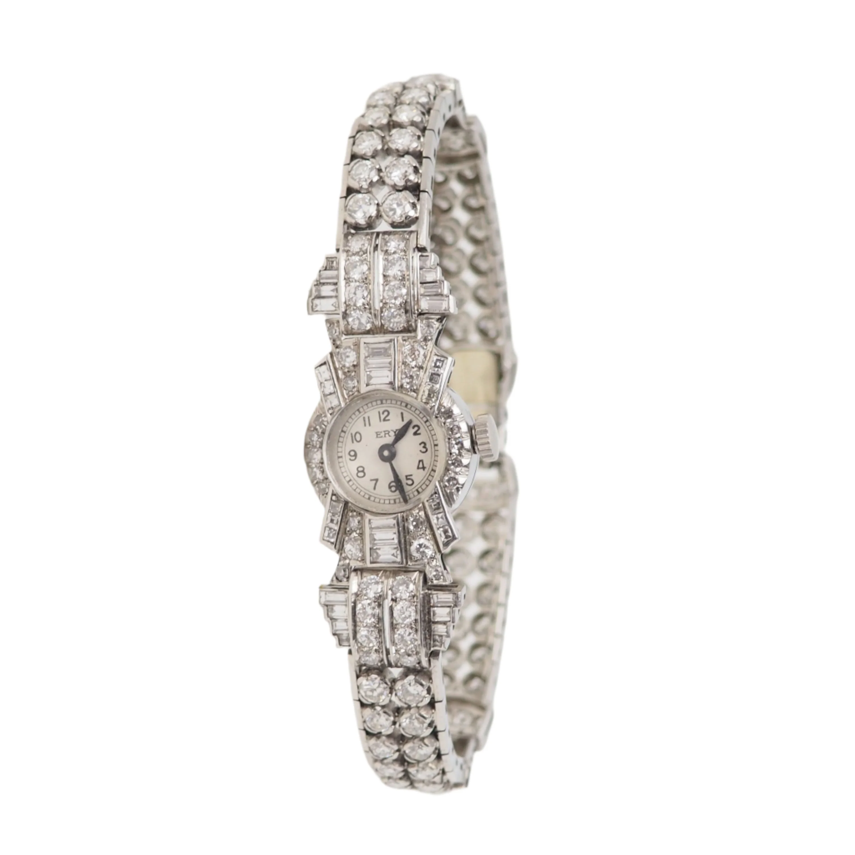 Montre ancienne en or platine et diamants