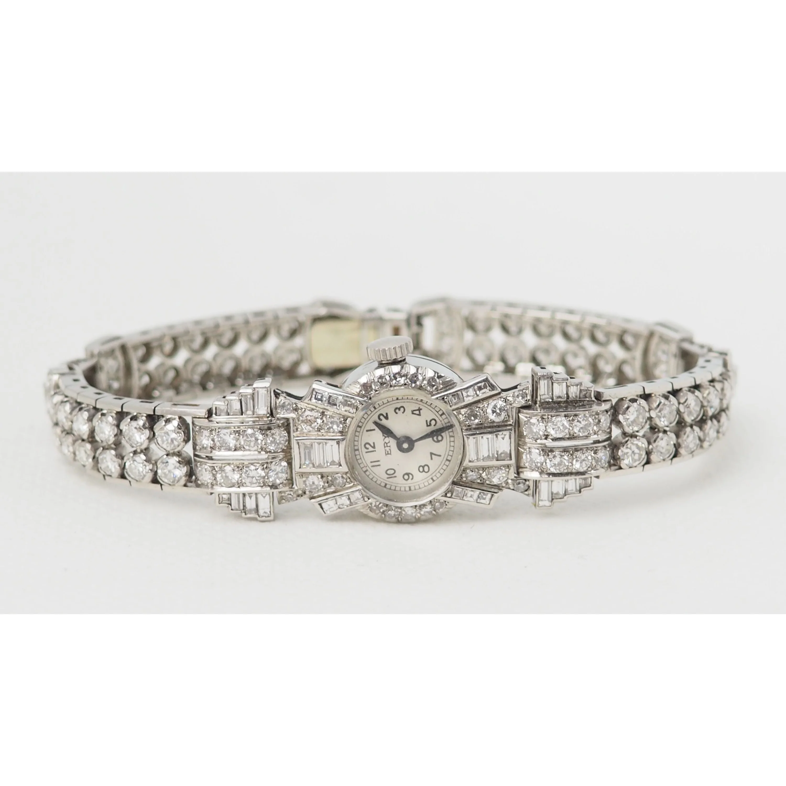 Montre ancienne en or platine et diamants - Image 3