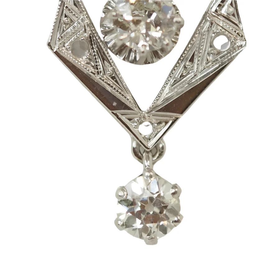 Collier Art déco en or platine et diamants - Image 5