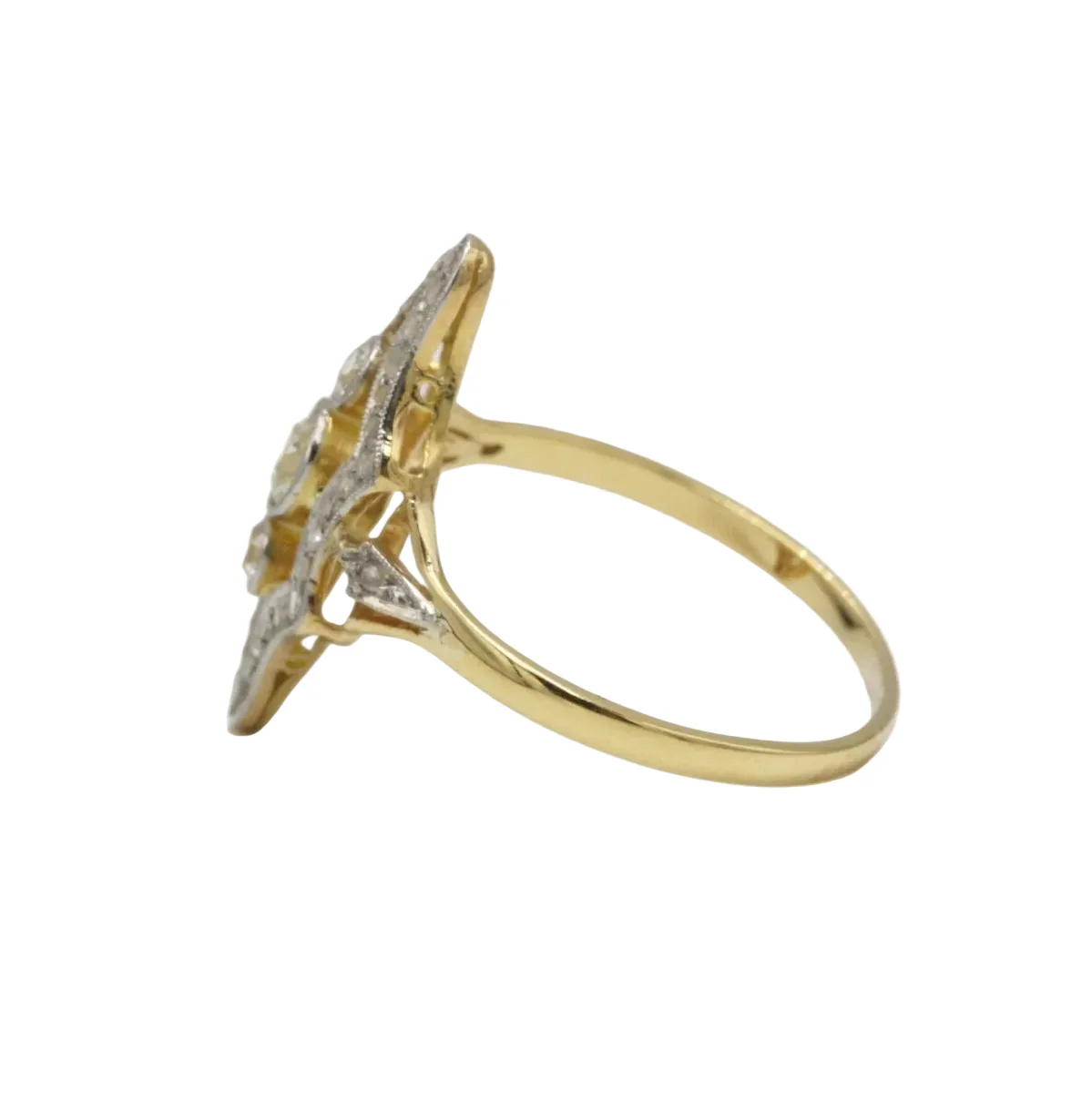 Bague Trilogie en or jaune et diamants - Image 2