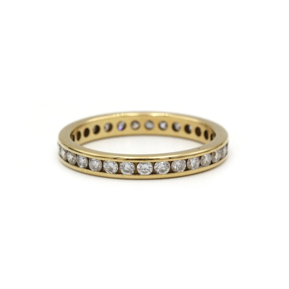 Bague Alliance en or jaune et diamants - Image 2
