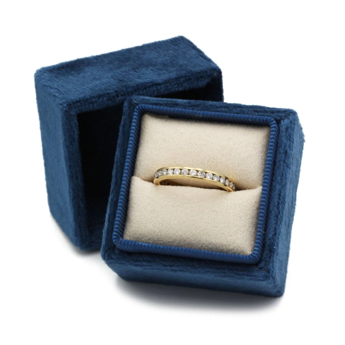 Bague Alliance en or jaune et diamants - Image 3