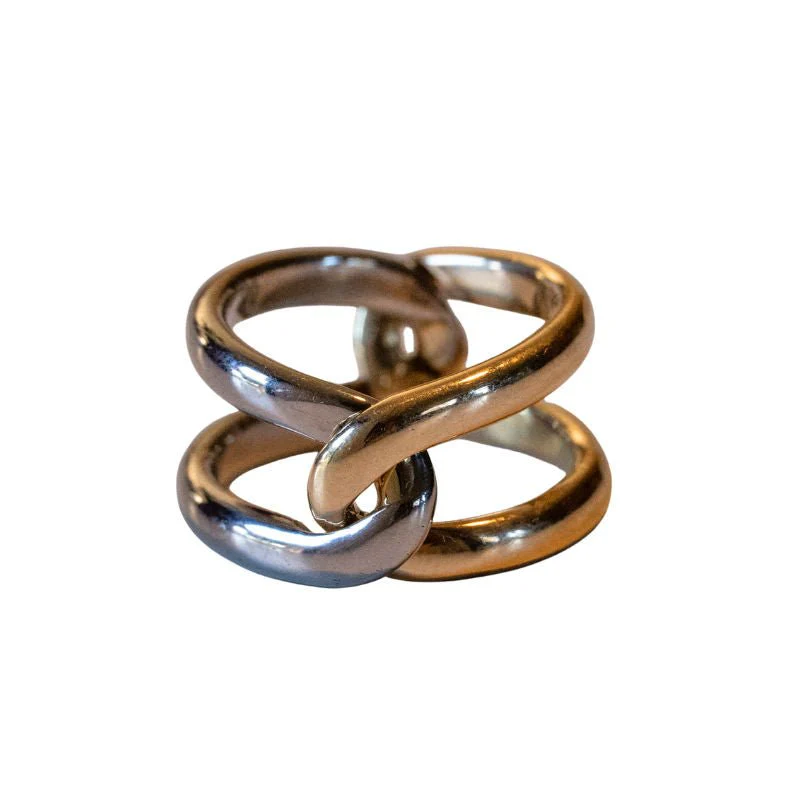 Bague CARTIER "Puzzle" en or jaune et or blanc