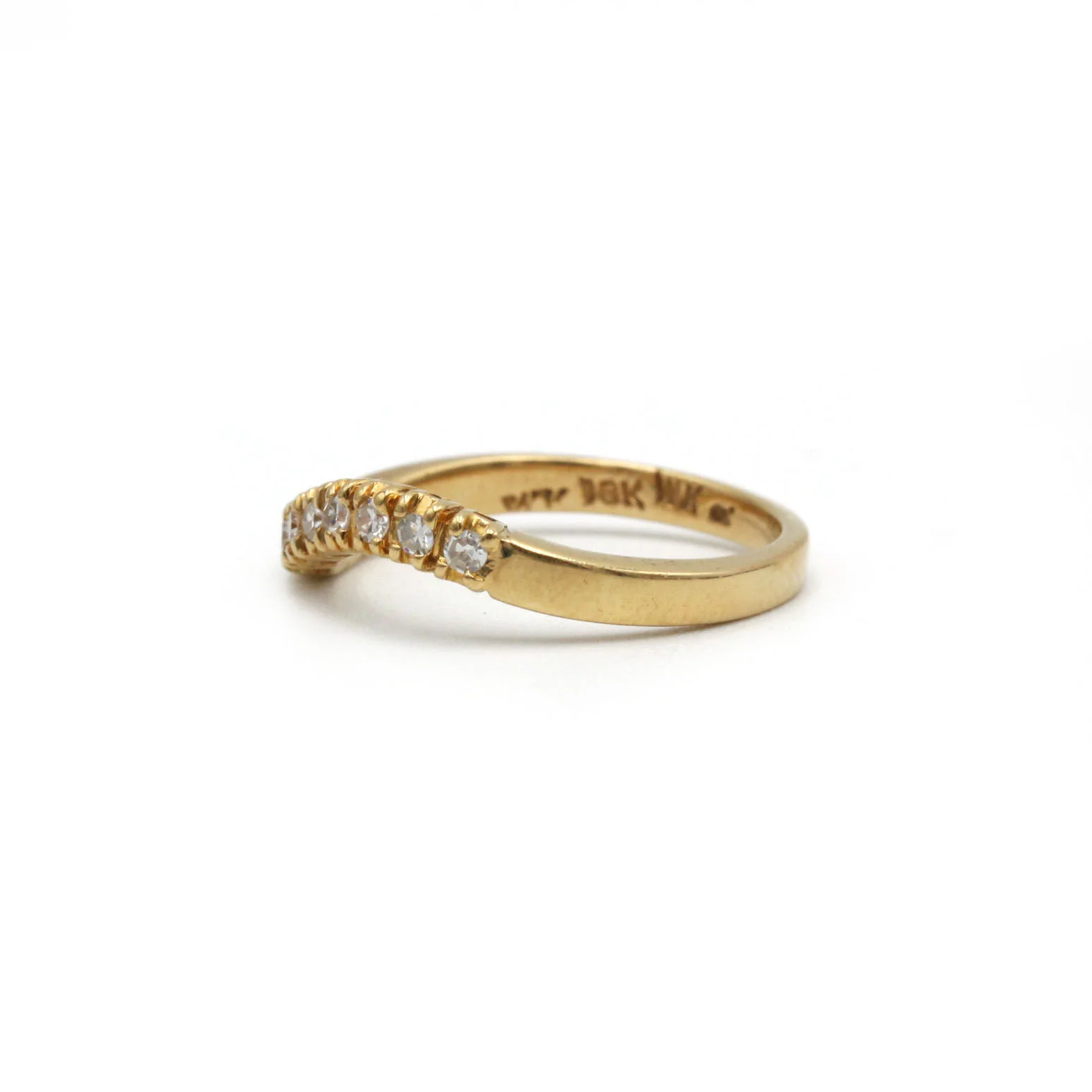 Demi alliance - Or jaune et diamants - Image 3