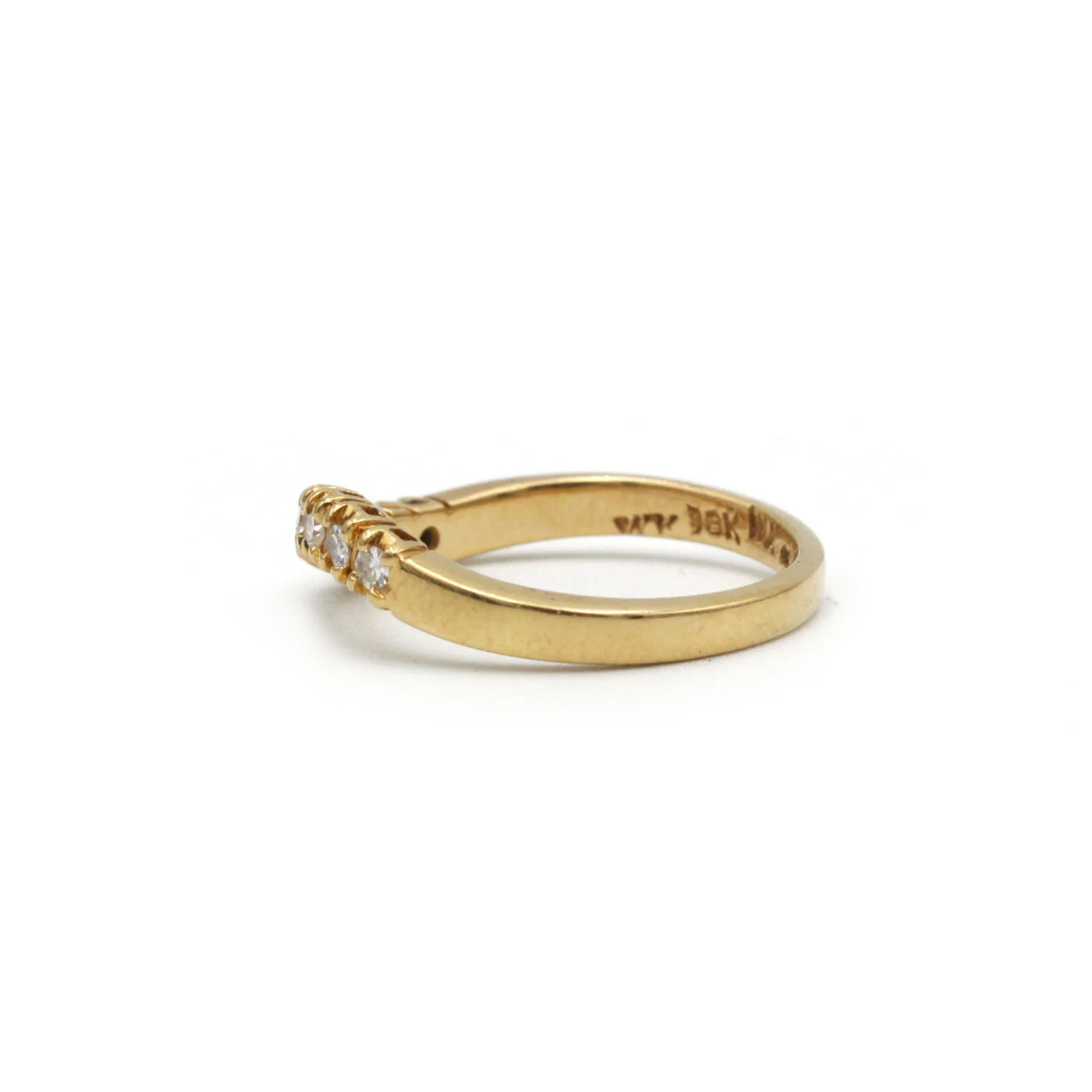 Demi alliance - Or jaune et diamants - Image 6