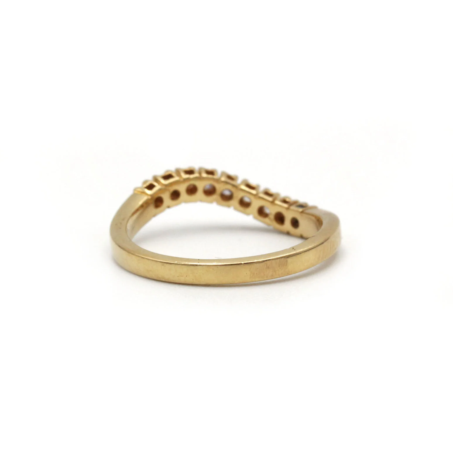 Demi alliance - Or jaune et diamants - Image 7