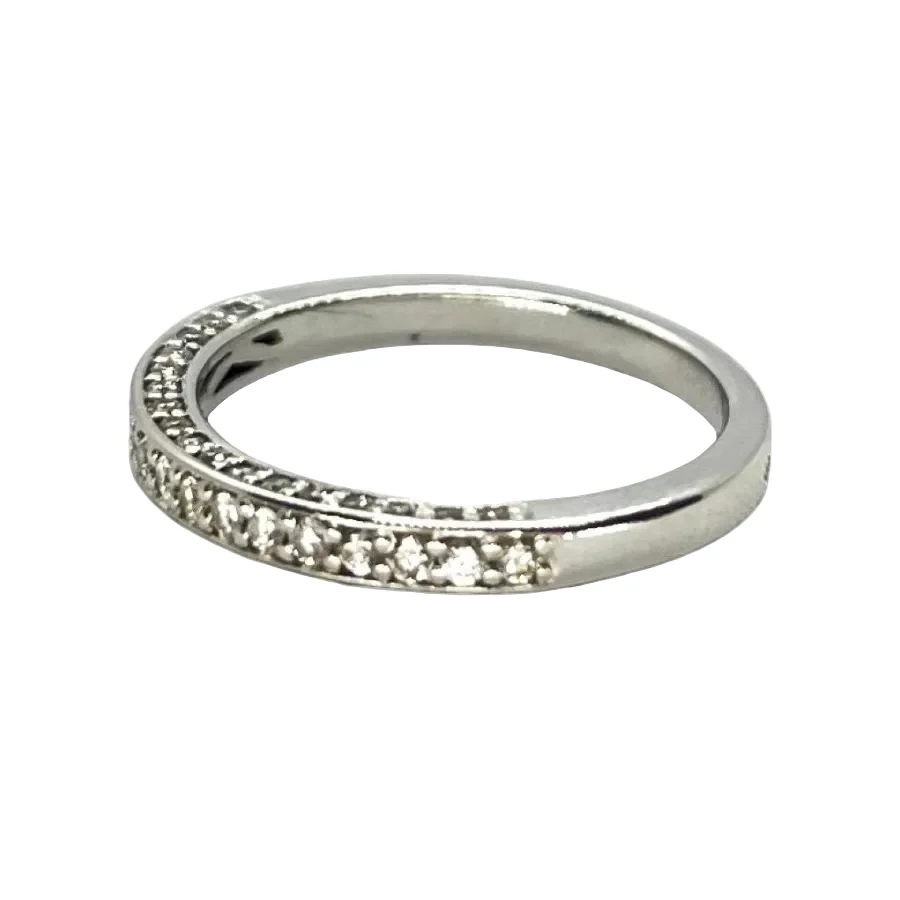 Bague Alliance en or blanc et diamants - Image 3