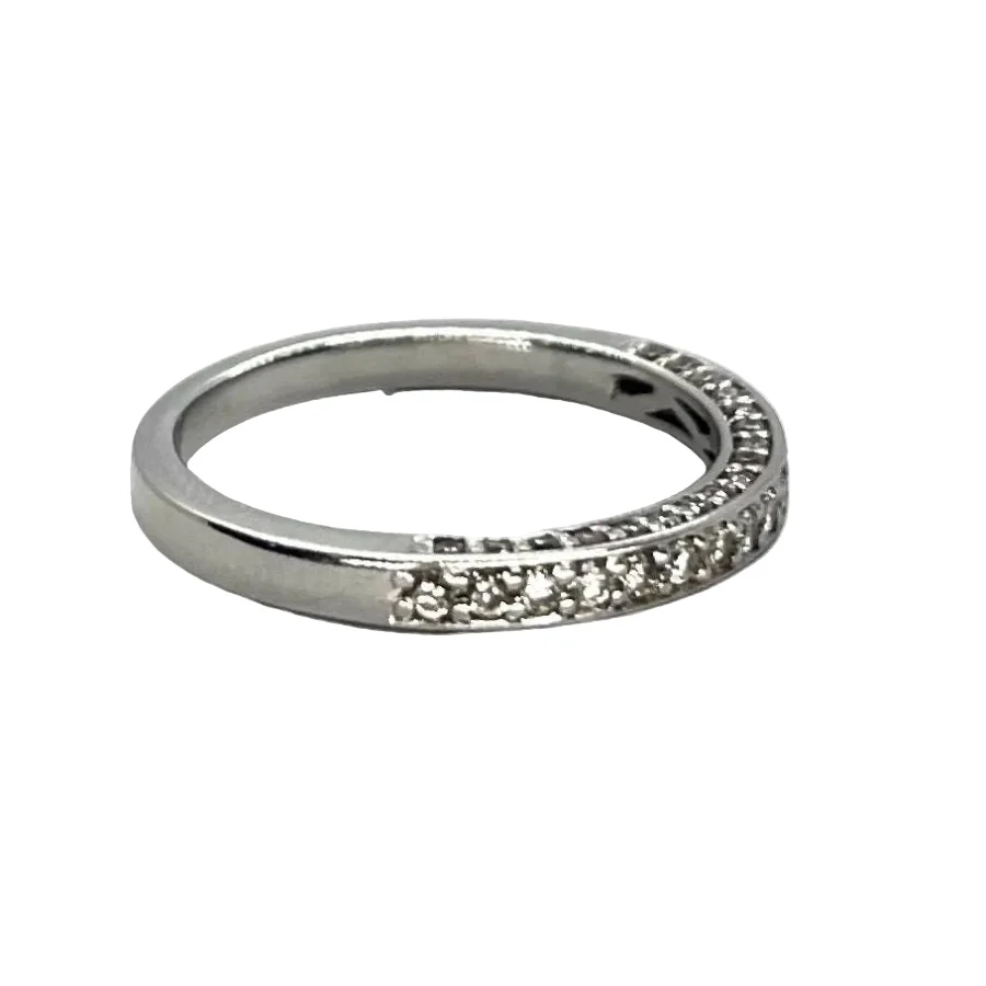 Bague Alliance en or blanc et diamants - Image 5