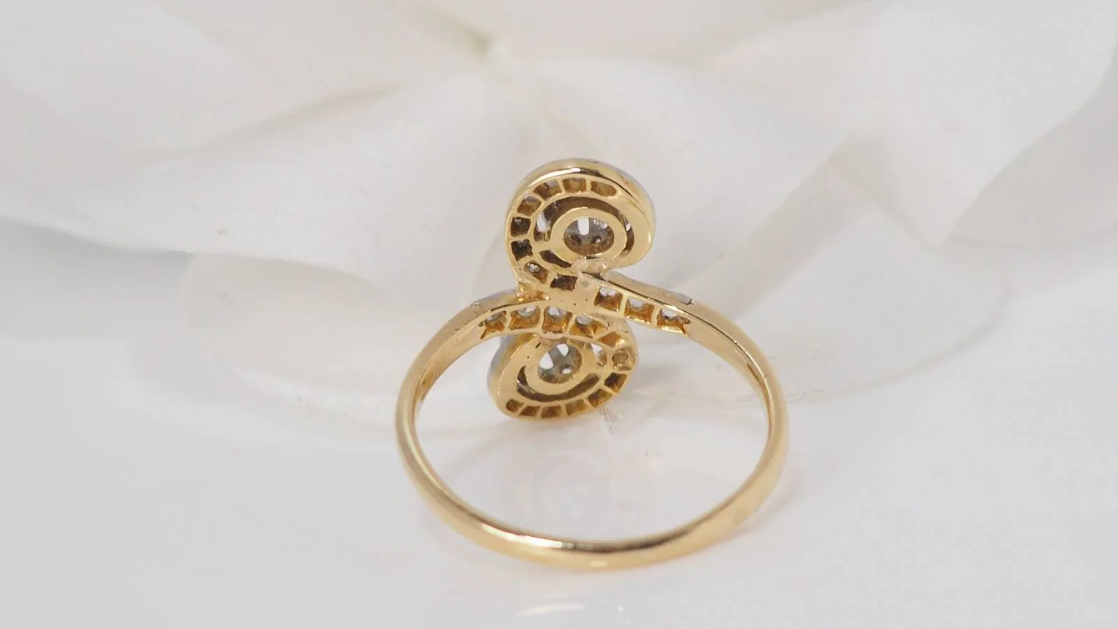 Bague Toi et moi en or bicolore et diamants - Image 5