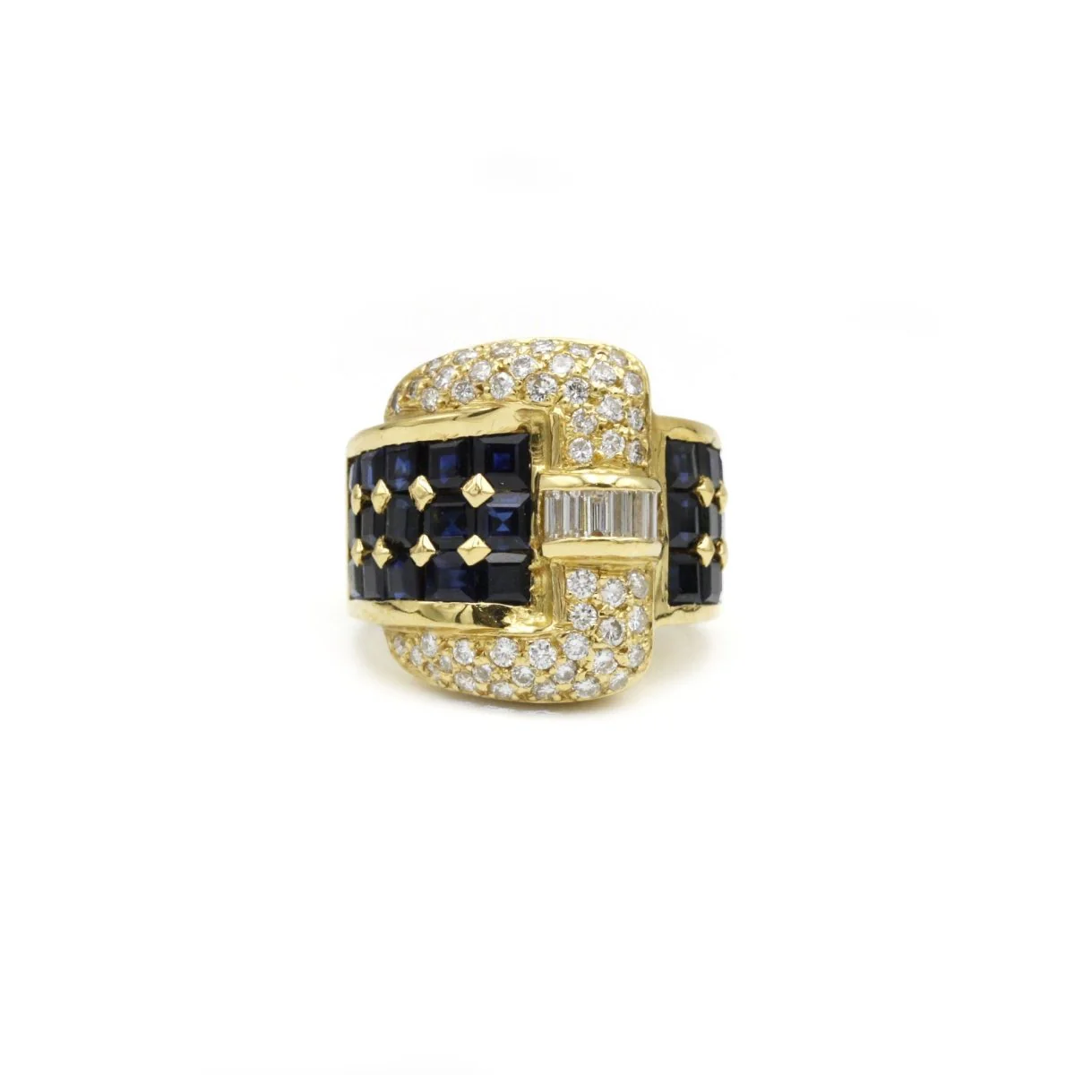 Bague - Or, Saphirs & Diamants