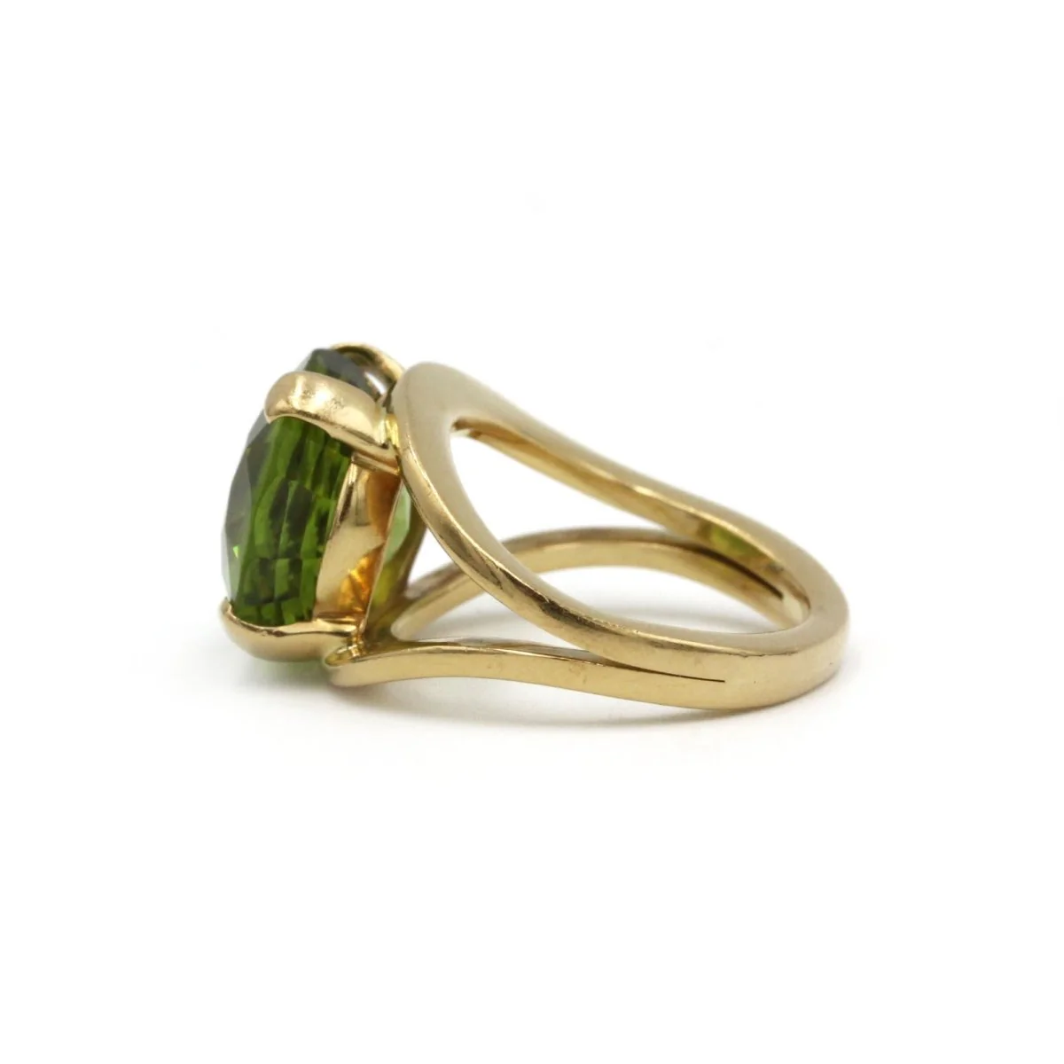Bague Cocktail en or jaune et péridot - Image 3