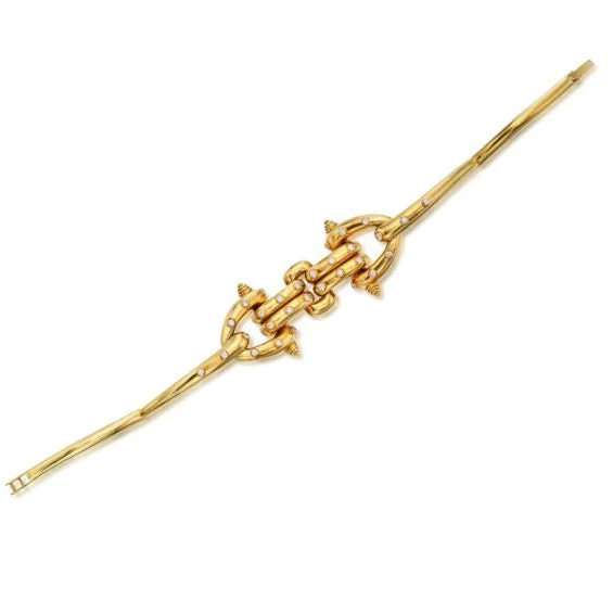 Collier Ras de Cou en or jaune et diamants - Image 3