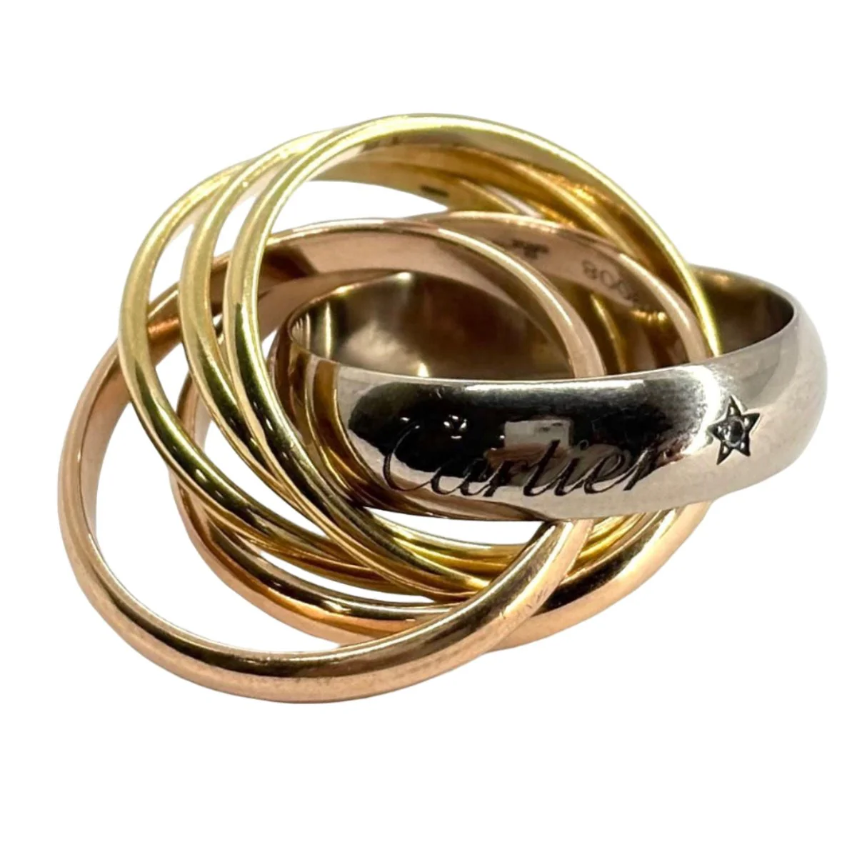 Bague Trinity Cartier 3 ors 6 anneaux