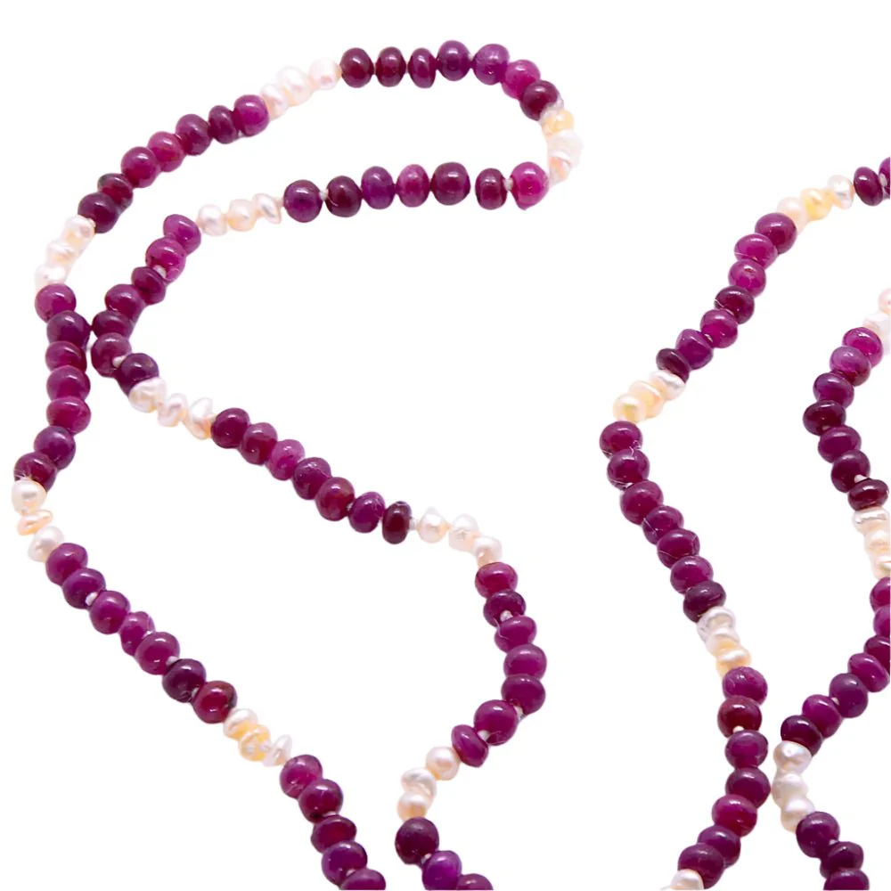 Collier perles de rubis « Amarante » - Image 4