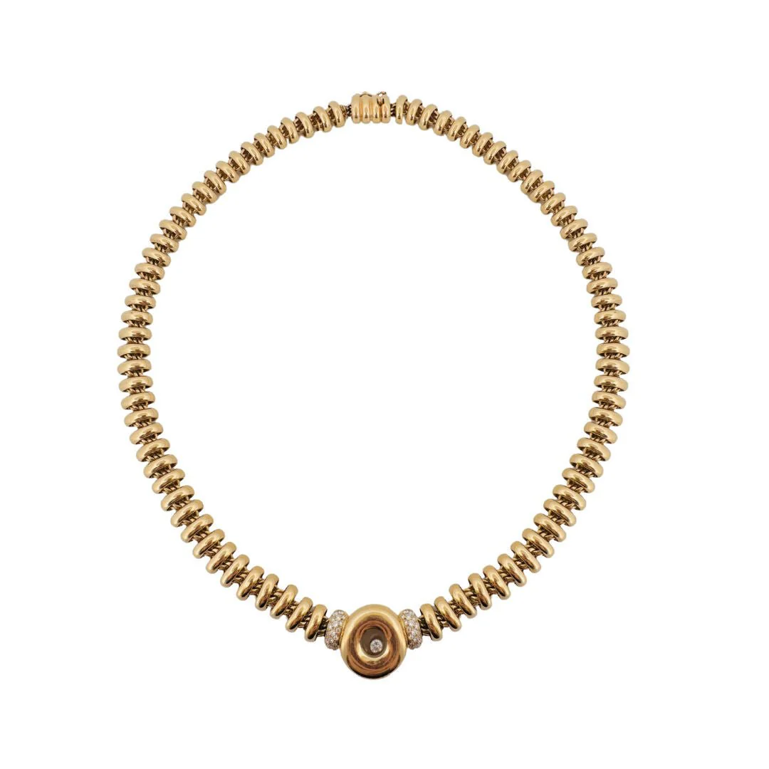Collier CHOPARD "Happy Diamonds" en or jaune et diamants