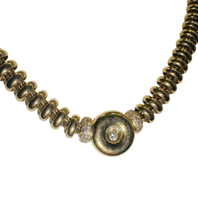 Collier CHOPARD "Happy Diamonds" en or jaune et diamants - Image 3