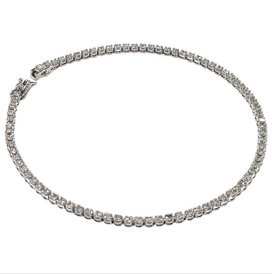 Bracelet Ligne en or blanc et diamants