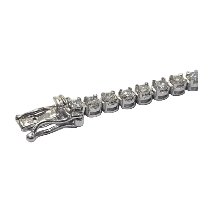 Bracelet Ligne en or blanc et diamants - Image 3