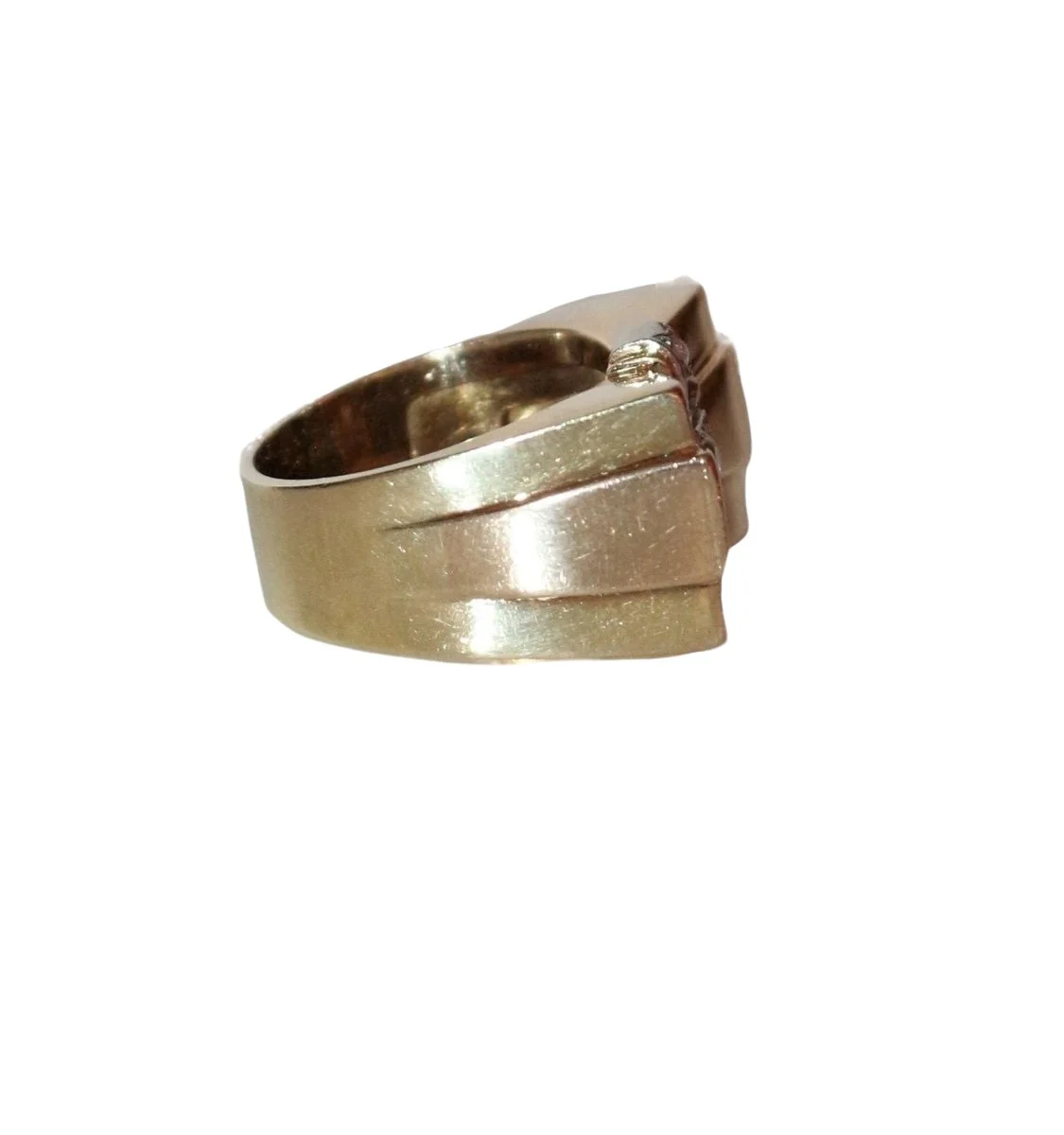 Bague Tank Nœud en or jaune et diamants - Image 3