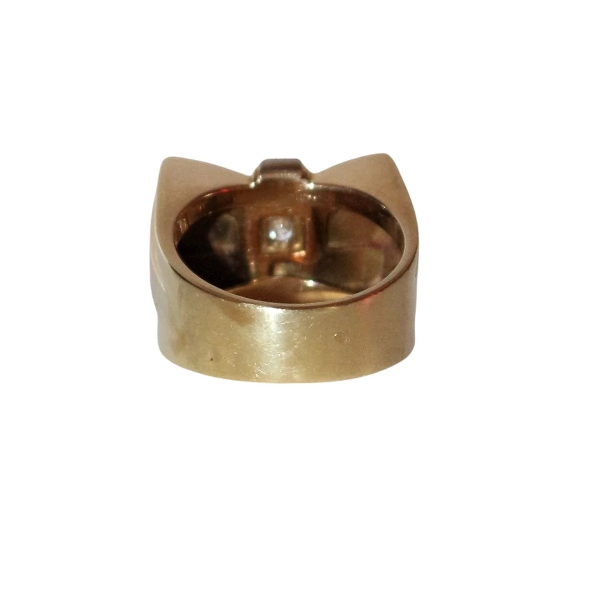 Bague Tank Nœud en or jaune et diamants - Image 4
