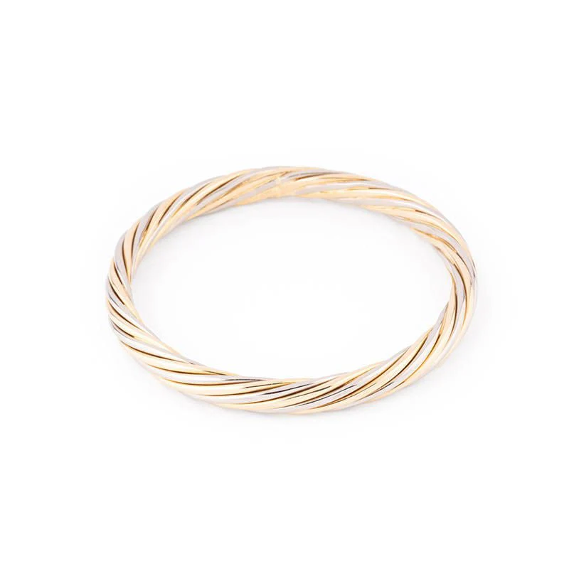 Bracelet Jonc VAN CLEEF & ARPELS en or jaune et or blanc - Image 3