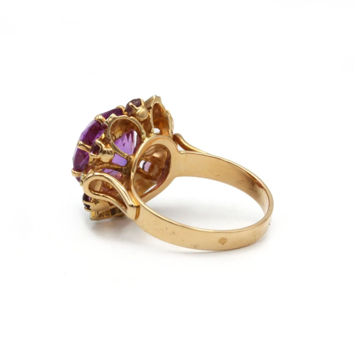 Bague en or jaune et blanc et améthystes - Image 4