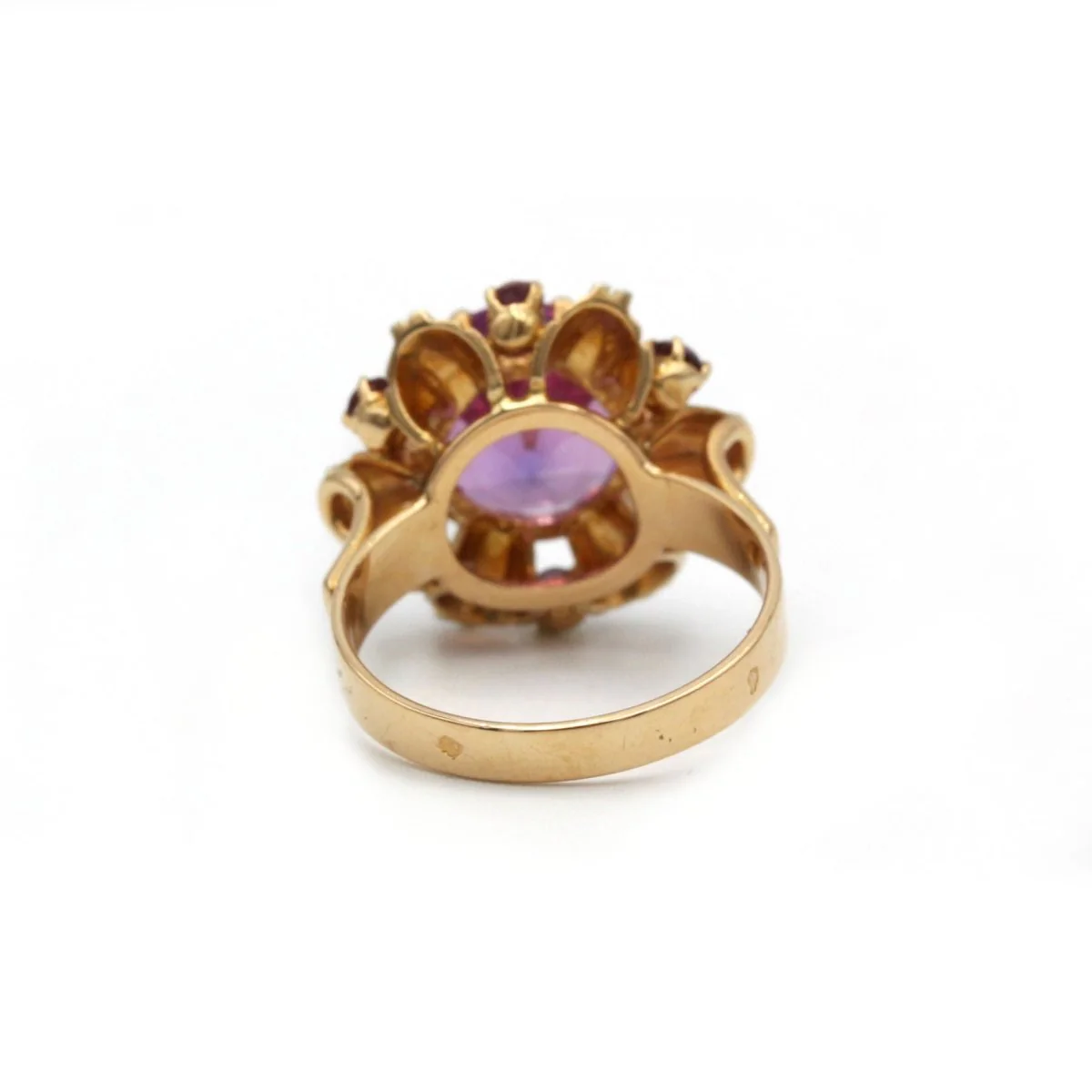 Bague en or jaune et blanc et améthystes - Image 5